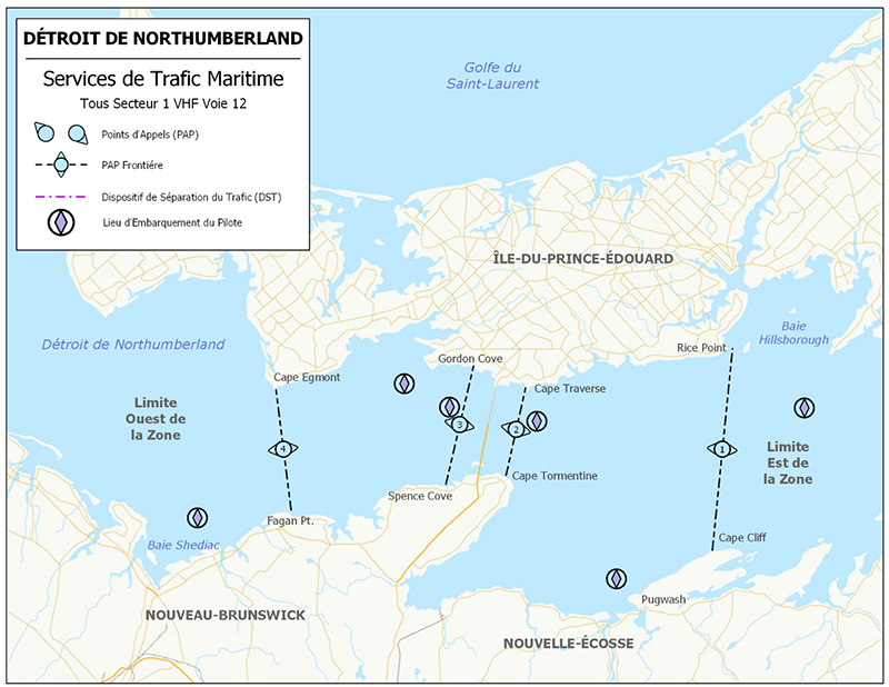 Zone de services de trafic maritime du détroit de Northumberland
