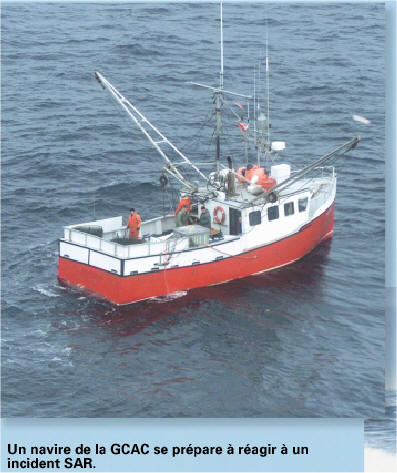 A CCG Auxiliary vessel is preparing to respond to a SAR incident
